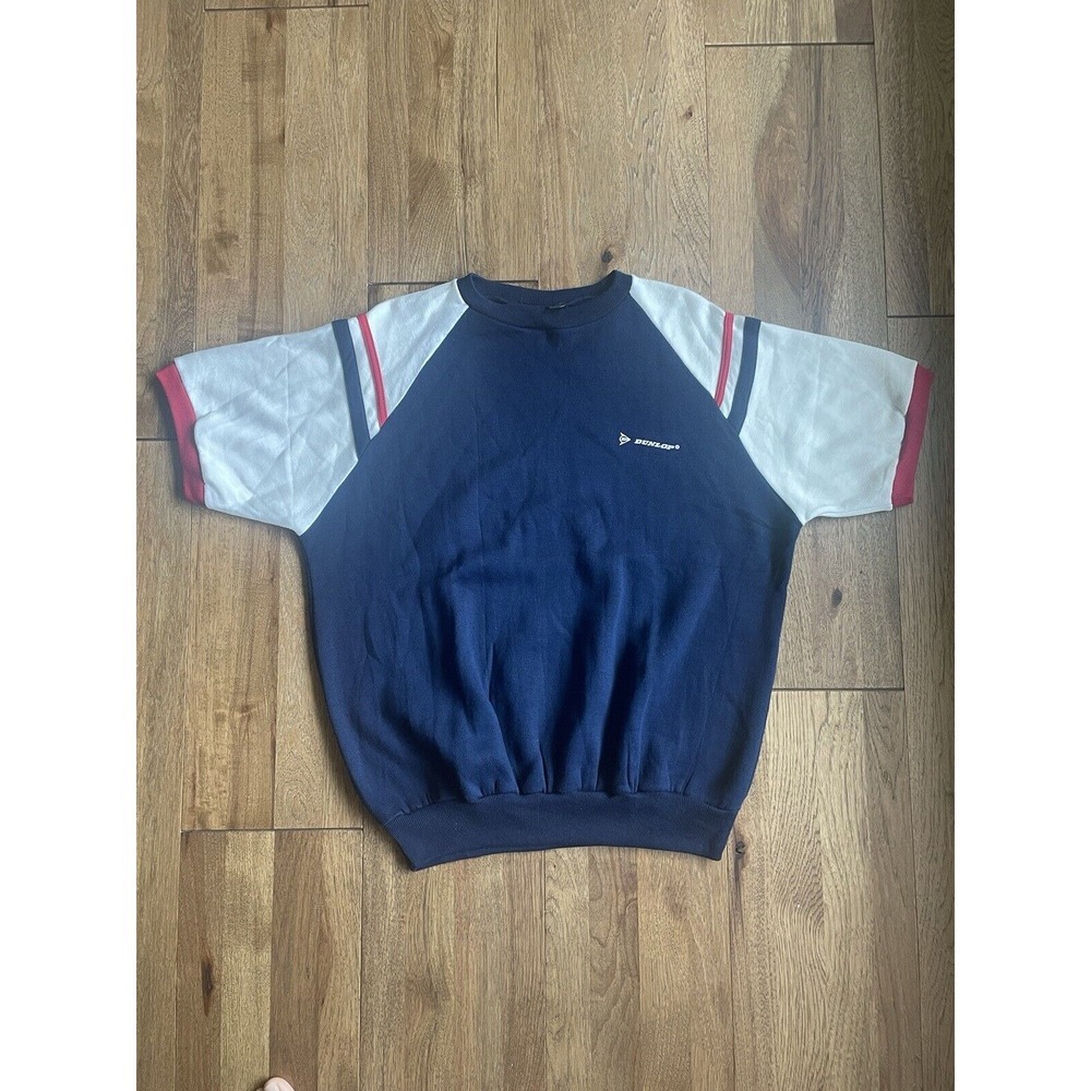 Vintage Dunlop‎ colorblock short sleeve sweatshirt size XL